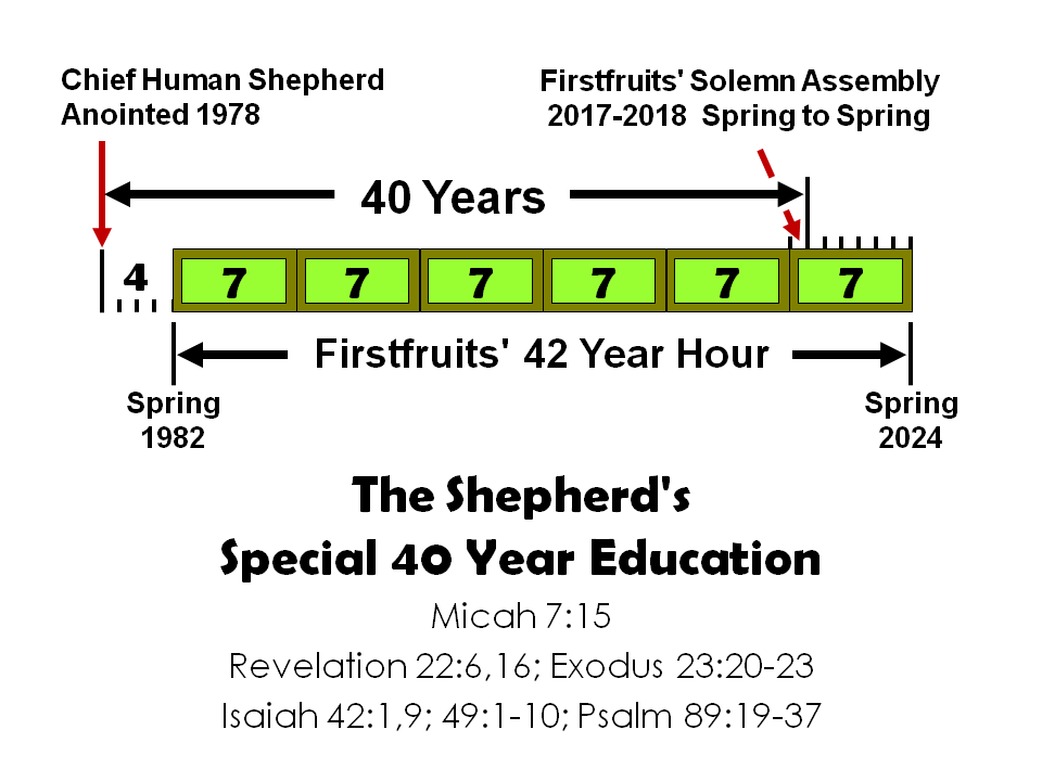 GOD teaches the Chief Human Shepherd under Jesus for 40 years