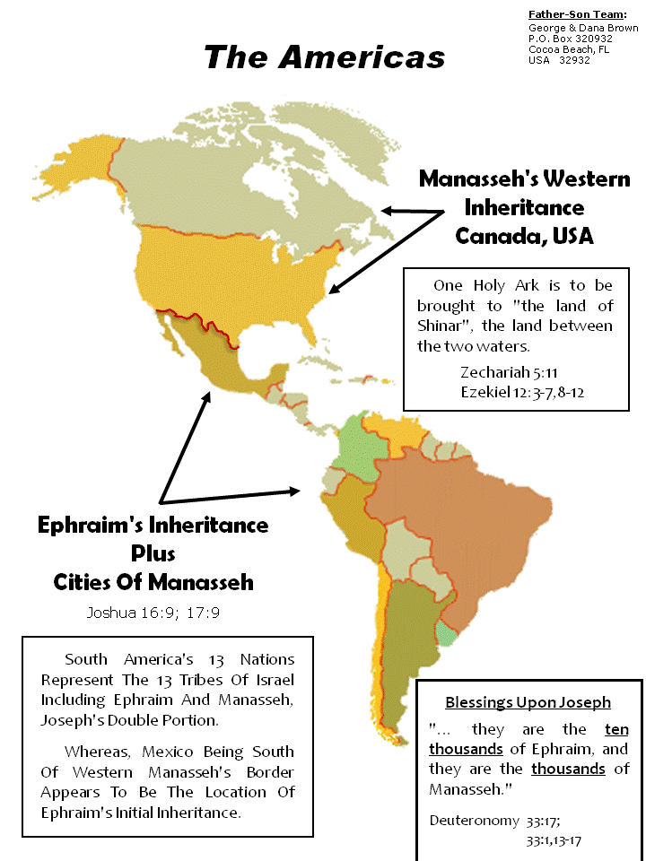 Ephraim and Manasseh ISRAEL in the Americas