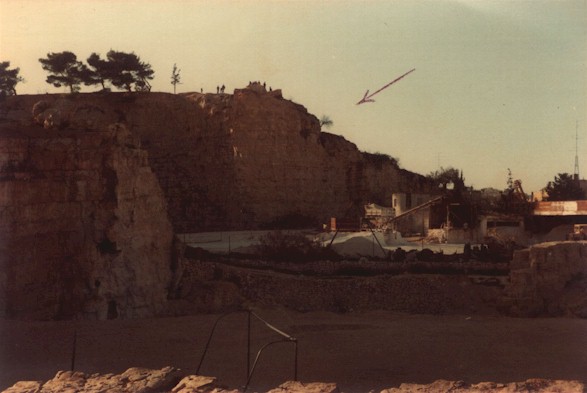 Pillars of quarry high atop Kob-Al Janib