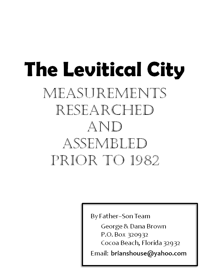 Cover page for  The Levitical City